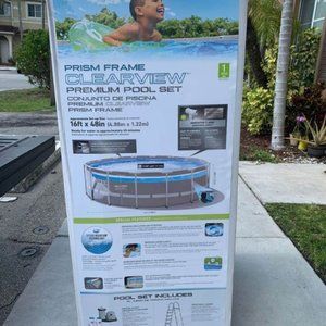 Intex 16ft x 48in Greywood Prism Steel Frame Pool